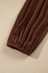 Corduroy V Neck Long Sleeve Mini Dress