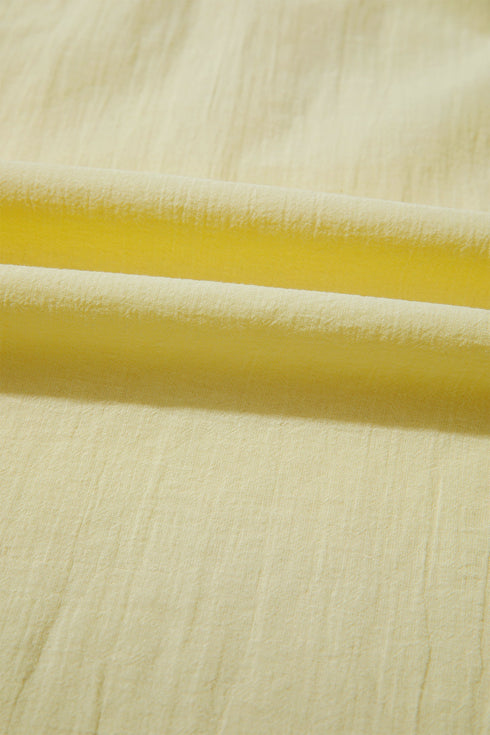 Cotton Blend Ruffle Trim V Neck Sleeveless Tank Top