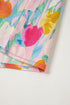 Cotton Floral Print Flutter Sleeve Tie Neck Blouse