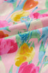 Cotton Floral Print Flutter Sleeve Tie Neck Blouse