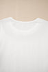 Cotton Lace Crochet Patchwork Crew Neck Tee