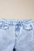 Cotton Polyester Denim Pull On Barrel Jeans