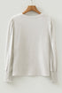 Cotton Puff Sleeve Shirred Cuff Peasant Top