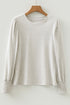 Cotton Puff Sleeve Shirred Cuff Peasant Top