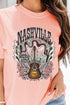 Country Roots Nashville Music City Guitar Graphic Festival Ready Tee