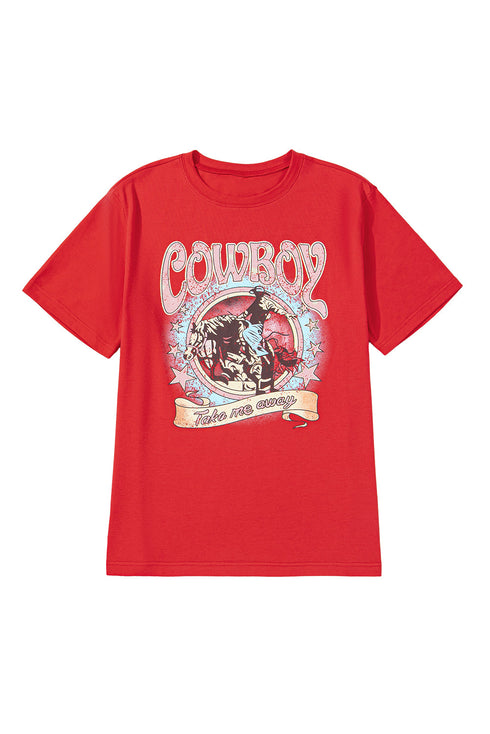 Cowboy Take Me Away Graphic Print Relaxed Tee