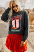 Cowboy Take Me Away Graphic Raw Edge Sweatshirt