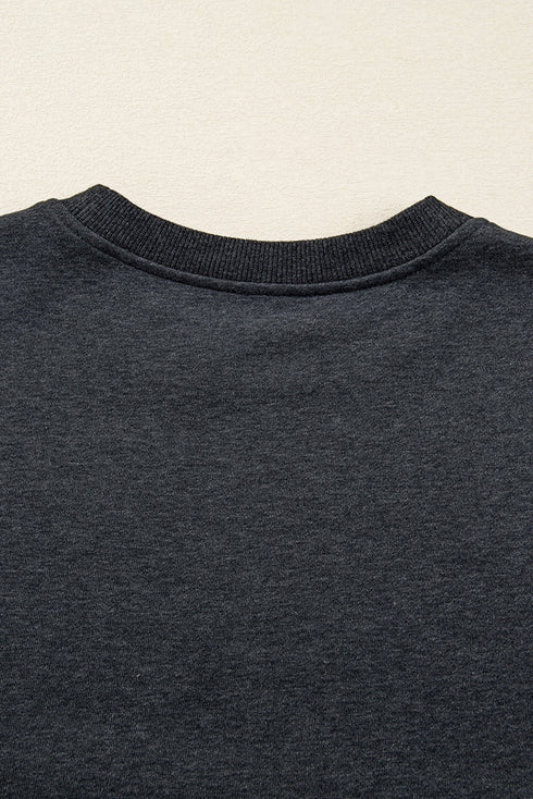 Cowboy Take Me Away Graphic Raw Edge Sweatshirt