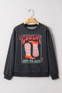 Cowboy Take Me Away Graphic Raw Edge Sweatshirt