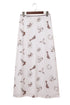 Cowgirl Aesthetic Western Print Satin Maxi Skirt