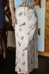 Cowgirl Aesthetic Western Print Satin Maxi Skirt