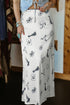 Cowgirl Aesthetic Western Print Satin Maxi Skirt