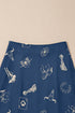 Cowgirl Aesthetic Western Print Satin Maxi Skirt