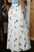 Cowgirl Aesthetic Western Print Satin Maxi Skirt