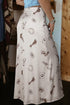 Cowgirl Aesthetic Western Print Satin Maxi Skirt