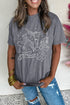 Cowgirl Boots And Ox Head Graphic Print Western Tee