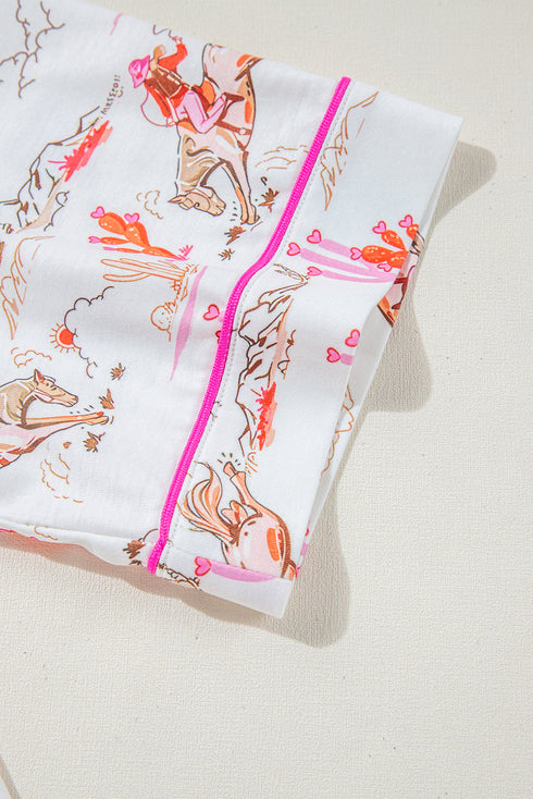 Cowgirl Country Print Pajamas Set