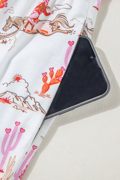 Cowgirl Country Print Pajamas Set