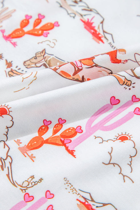 Cowgirl Country Print Pajamas Set