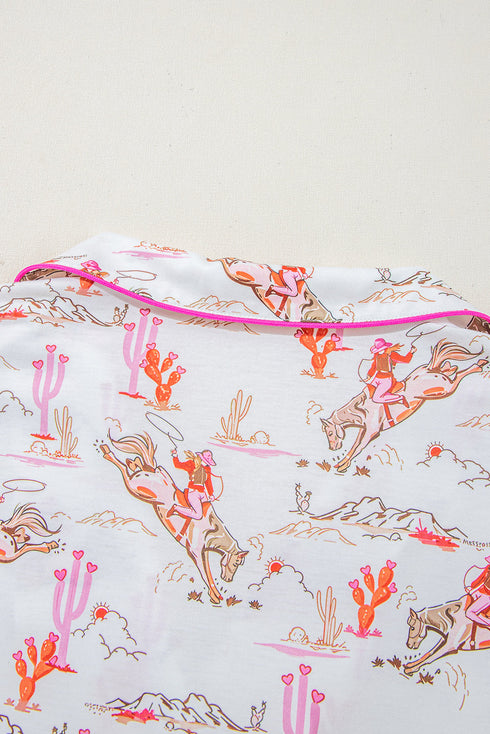 Cowgirl Country Print Pajamas Set