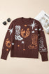 Cowgirl Graphic Western Knit Pullover Sweater