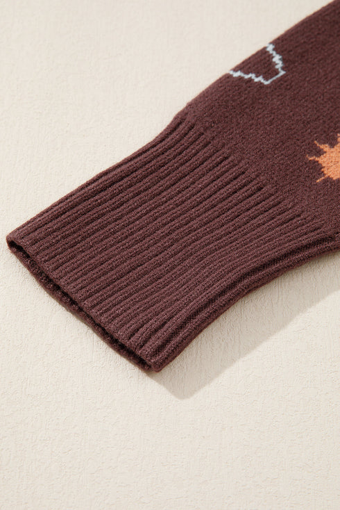 Cowgirl Graphic Western Knit Pullover Sweater