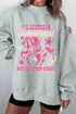 Cowgirl Rodeo Print Western Mock Neck Sweatshirt