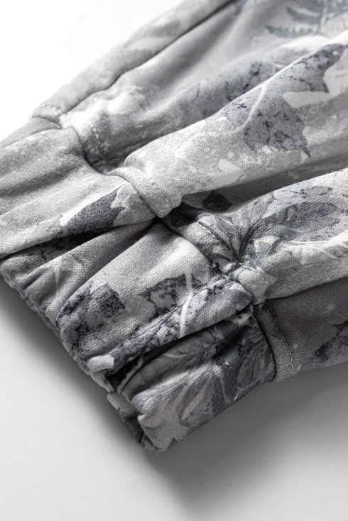 Cozy Camo Print Drawstring Elastic Waist Jogger Pants