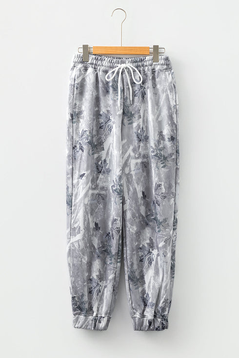 Cozy Camo Print Drawstring Elastic Waist Jogger Pants