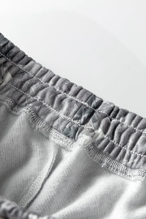 Cozy Camo Print Drawstring Elastic Waist Jogger Pants