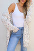 Cozy Confetti Speckle Open Front Knit Cardigan