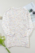 Cozy Confetti Speckle Open Front Knit Cardigan