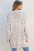 Cozy Confetti Speckle Open Front Knit Cardigan