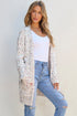 Cozy Confetti Speckle Open Front Knit Cardigan