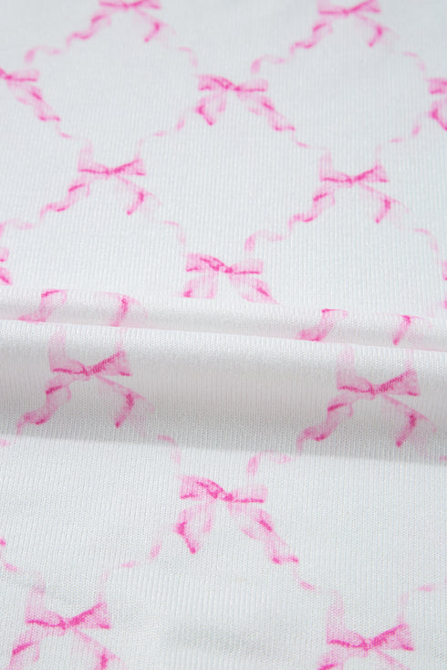 Cozy Drawstring Knit Lettuce Hem Pajama Short Set