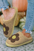 Cozy Fleece Vintage Floral Print Slip On Slippers