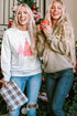 Cozy Graphic Print Holiday Crew Neck Sweatshirt