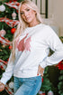 Cozy Graphic Print Holiday Crew Neck Sweatshirt