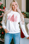 Cozy Graphic Print Holiday Crew Neck Sweatshirt