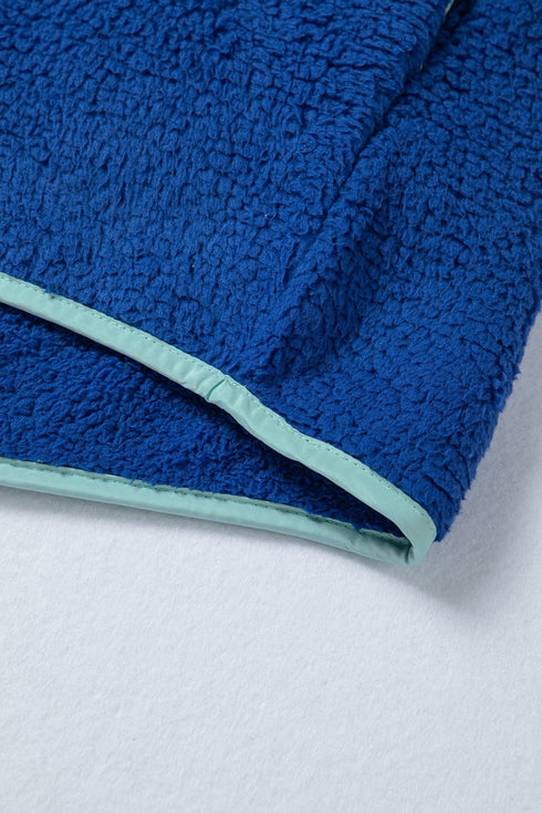 Cozy Half Zip Sherpa Fleece Hooded Pullover