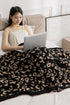 Cozy Leopard Print Knit Home Throw Blanket