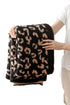 Cozy Leopard Print Knit Home Throw Blanket