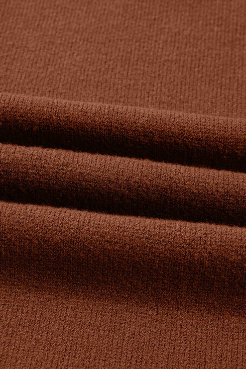 Cozy Mock Neck Ribbed Cuff Pocket Sweater Dress