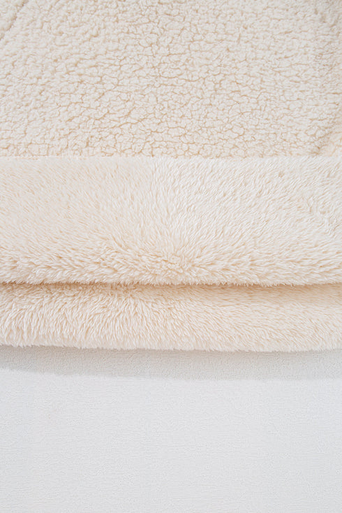 Cozy Mock Neck Textured Sherpa Pullover Top