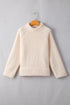 Cozy Mock Neck Textured Sherpa Pullover Top