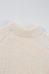 Cozy Mock Neck Textured Sherpa Pullover Top