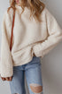 Cozy Mock Neck Textured Sherpa Pullover Top