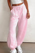 Cozy Pintuck Seam Detail Drawstring Waist Relaxed Fit Jogger Pants