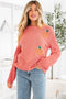 Cozy Pumpkin Motif Drop Shoulder Knit Sweater