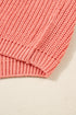 Cozy Pumpkin Motif Drop Shoulder Knit Sweater
